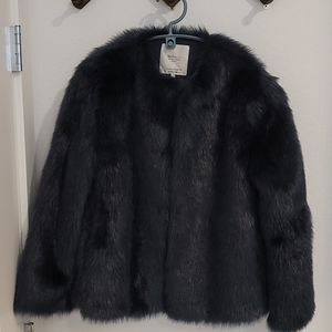 Zara faux fur coat.